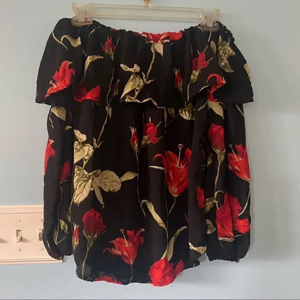 Charlotte Russe Floral Off the Shoulder Top